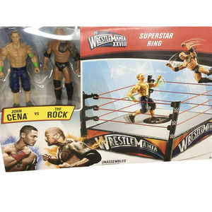 WWE WrestleMania XXVIII The Rock and John Cena Wrestling Figures/Wrestling Ring